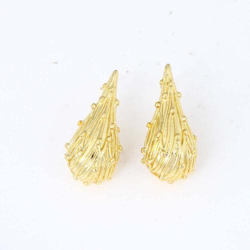 Boucle en laiton, Placage de couleur d'or, pour femme Vendu par paire