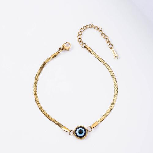 Stainless Steel Charm Bracelet, 304 Stainless Steel, with 5cm extender chain, gold color plated, fashion jewelry, golden cm 