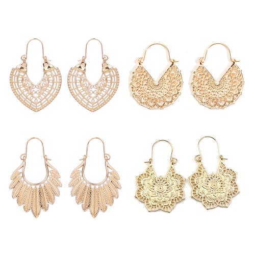 Zinc Alloy Leverback Earring, fashion jewelry & for woman, gold 