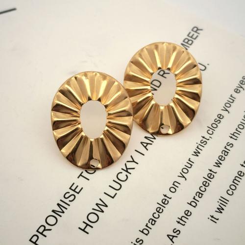 Clou de boucle d'oreille en acier inoxydable, Acier inoxydable 304, DIY, doré Vendu par paire