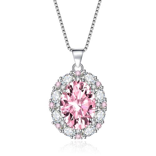 Cubic Zirconia Micro Pave Brass Jewelry Sets, plated & micro pave cubic zirconia & for woman, pink [