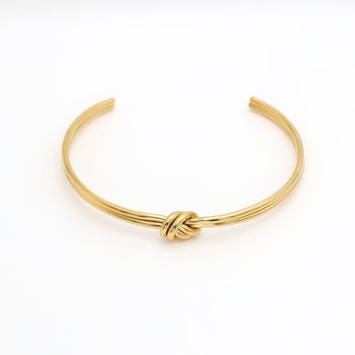 304 Stainless Steel Cuff Bangle, gold color plated, fashion jewelry & for woman [