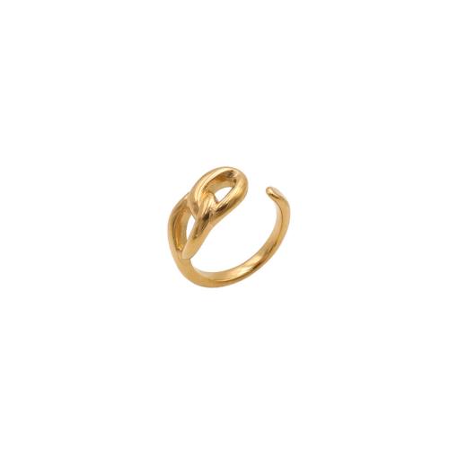 Partículas de acero anillo, Patrón Geométrico, chapado en color dorado, diverso tamaño para la opción & para mujer & hueco, tamaño:6-9, Vendido por UD[