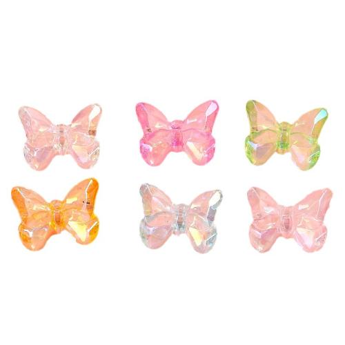 Mobile Phone DIY Decoration, Plastic, Butterfly, Random Color, 2-2.4cm 