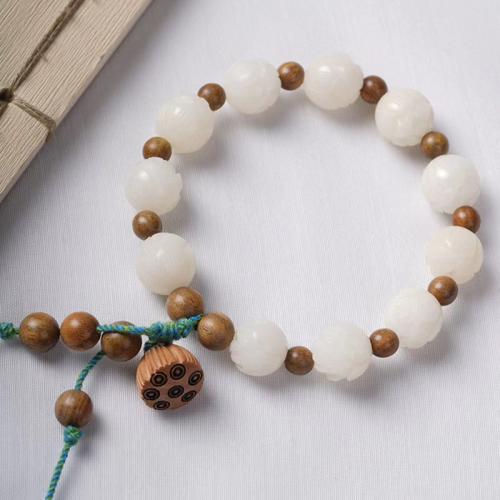 Bodhi Wood Beads Bracelet, fashion jewelry & Unisex 8cm 