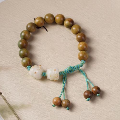 Green Sandalwood Bracelet, fashion jewelry & Unisex 8cm 