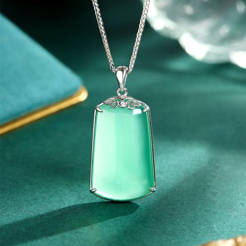 Sterling Silver Pendants, 925 Sterling Silver, with Chalcedony, DIY 