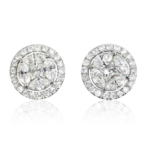 Cubic Zirconia Micro Pave Brass Earring, fashion jewelry & micro pave cubic zirconia & for woman 