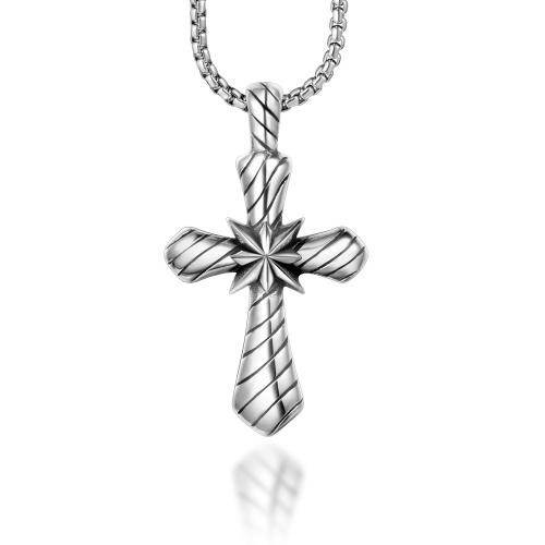 Stainless Steel Cross Pendants, 304 Stainless Steel, polished, fashion jewelry & Unisex 