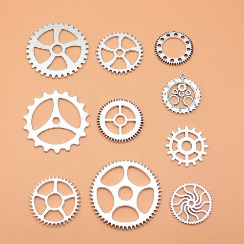 Zinc Alloy Jewelry Pendants, Gear Wheel, antique silver color plated, DIY 