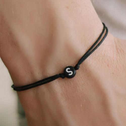 Fashion Create Wax Cord Bracelets, Acrylic, with Wax Cord, Adjustable & for woman cm [