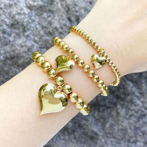 Brass Bracelets, gold color plated, fashion jewelry golden cm 