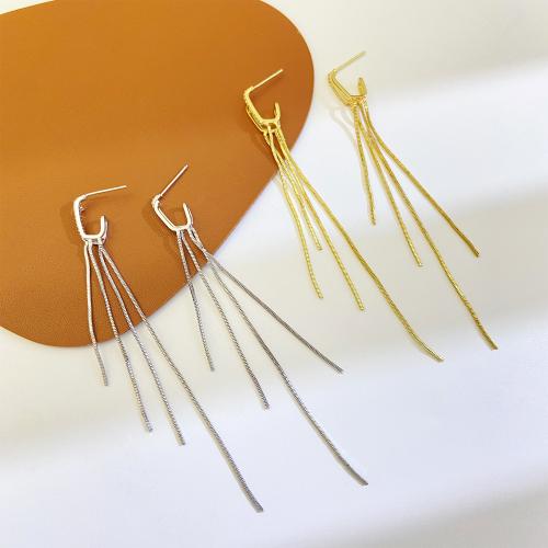 Fashion Fringe Earrings, Messing, plattiert, Modeschmuck & verschiedene Stile für Wahl & für Frau & mit Strass, keine, verkauft von Paar