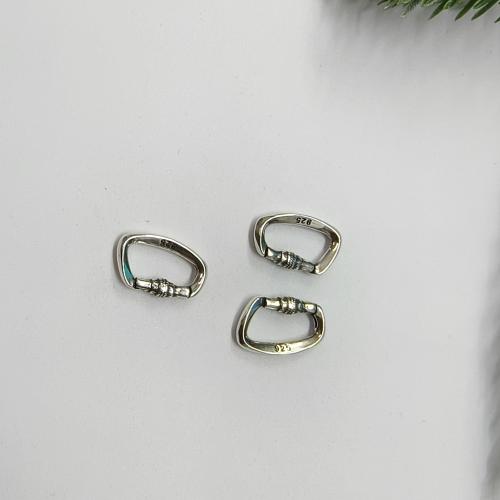 Sterling Silver Snap Clasp, 925 Sterling Silver, DIY, silver color 