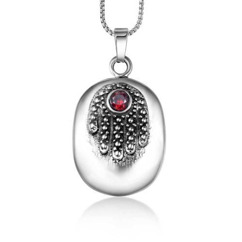 Rhinestone Stainless Steel Pendants, 304 Stainless Steel, polished, fashion jewelry & Unisex & with rhinestone 