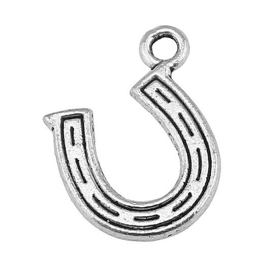 Zinc Alloy Jewelry Pendants, Horseshoes, plated, DIY 