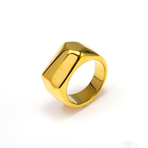 Edelstahl Fingerring, 304 Edelstahl, Vakuum-Ionen-Beschichtung, Modeschmuck & verschiedene Größen vorhanden & für Frau, goldfarben, verkauft von PC