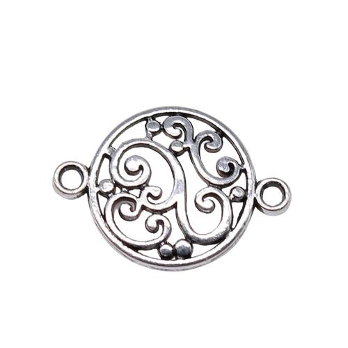 Zinc Alloy Charm Connector, antique silver color plated, DIY & 1/1 loop [