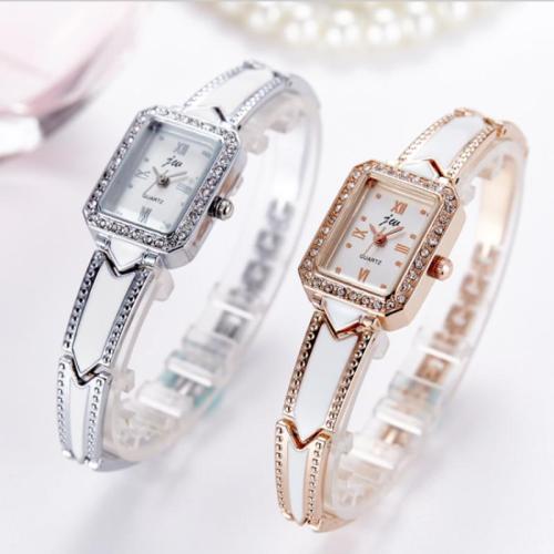 Fashion Watch Bracelet, Steel, with Glass & Zinc Alloy, Chinese movement & for woman & waterproof Dial straight diameter about thickness about 0.6cm; Strap about 0.6-1cm. Approx 18 cm [