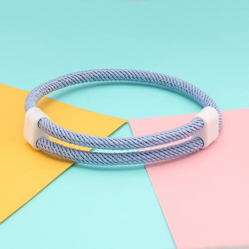 Cordón de lana pulsera, aleación de zinc, con Cordón de Milán, barniz de secado al horno, unisexo, más colores para la opción, longitud:16 cm, Vendido por UD