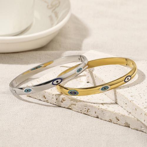 Evil Eye Jewelry Bracelet, Titanium Steel, for woman & enamel [