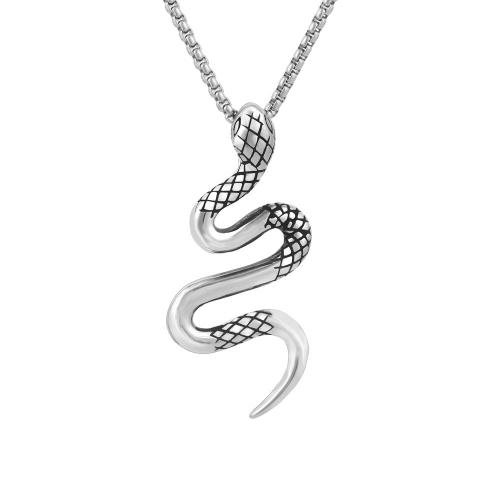 Stainless Steel Animal Pendants, 304 Stainless Steel, Snake, polished, fashion jewelry & Unisex [