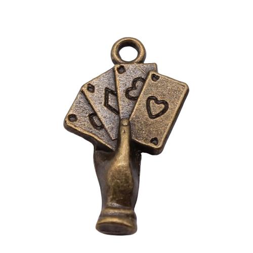 Zinc Alloy Jewelry Pendants, Poker, antique bronze color plated, DIY 