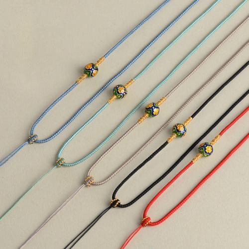 Polyester Necklace Cord, with Acrylic, handmade, DIY & enamel 