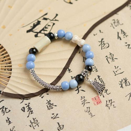 Porcelain Bracelet, with Zinc Alloy, handmade & for woman Approx 6-8 Inch 