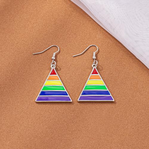 Enamel Zinc Alloy Drop Earring, fashion jewelry & for woman 30mm [