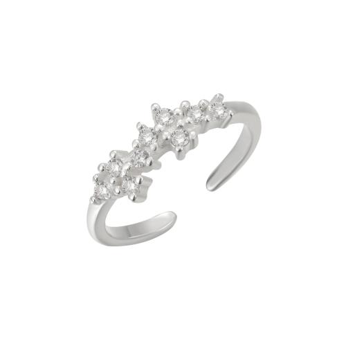 Plata de ley 925 Anillo del dedo del pie, Joyería & micro arcilla de zirconia cúbica & para mujer, Vendido por UD