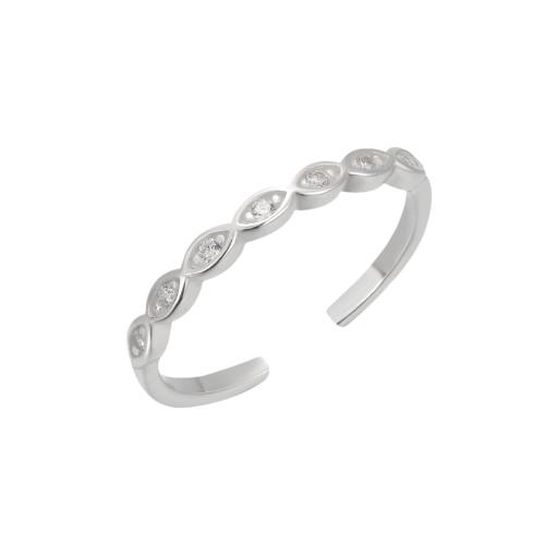 Plata de ley 925 Anillo del dedo del pie, Joyería & micro arcilla de zirconia cúbica & para mujer, Vendido por UD