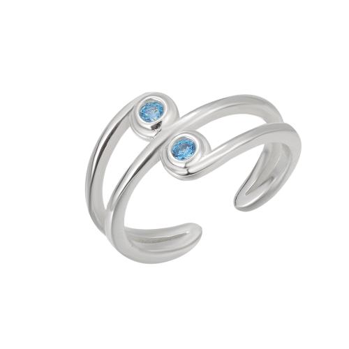 Argent sterling 925 Bague d'orteil, bijoux de mode & pavé de micro zircon & pour femme, Vendu par PC