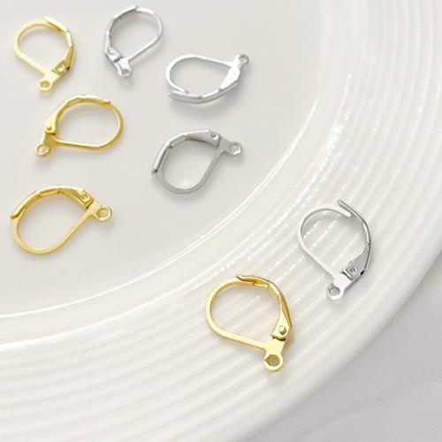 Brass Lever Back Earring Component, plated, DIY 