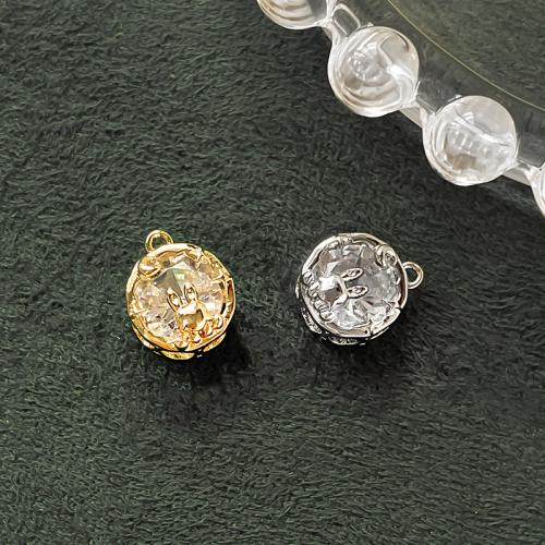 Cubic Zirconia Brass Pendants, plated, DIY & micro pave cubic zirconia 