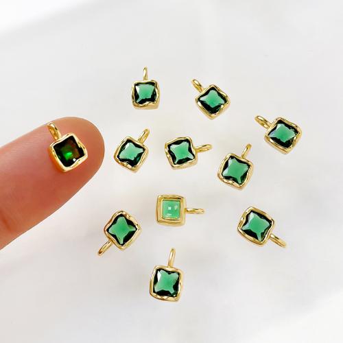 Cubic Zirconia Brass Pendants, plated, DIY & micro pave cubic zirconia 