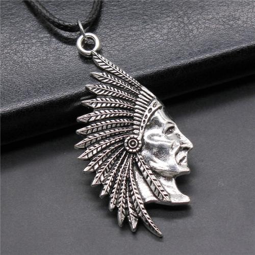 Zinc Alloy Jewelry Pendants, with leather cord, plated, Unisex cm 