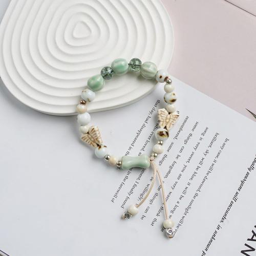 Porcelain Bracelet, with Zinc Alloy, handmade & for woman Approx 6-8 Inch 