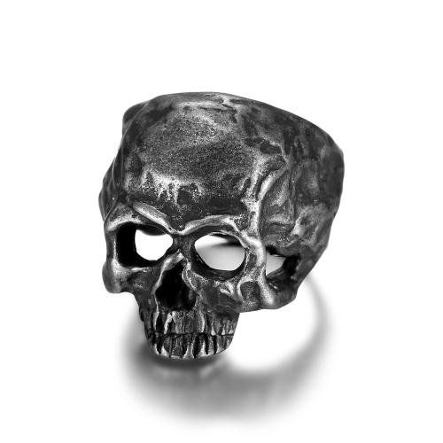 304 Stainless Steel Finger Ring, Skull, vintage & for man, original color, US Ring .5 [