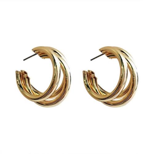 Pendientes de Perno de Aleación de Zinc, Joyería & para mujer, dorado, 23mm, Vendido por Par[