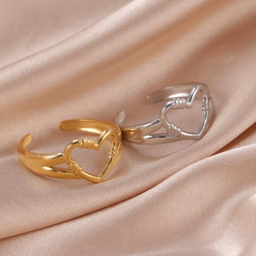 Edelstahl Fingerring, 304 Edelstahl, Herz, Modeschmuck & für Frau, keine, verkauft von PC