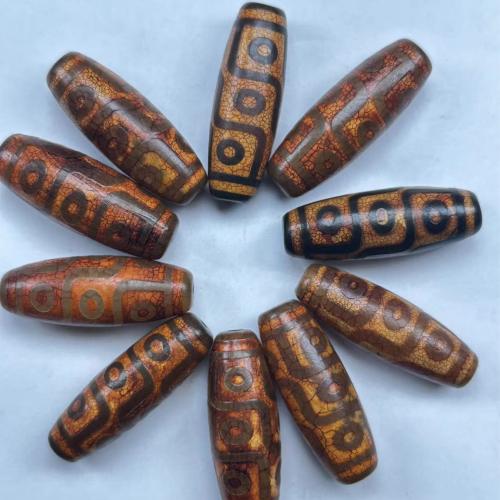 Natural Tibetan Agate Dzi Beads, DIY, deep red 