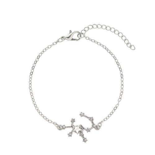 Circonita Aleación de zinc pulsera, chapado, joyas constelación & diferentes estilos para la opción & micro arcilla de zirconia cúbica & para mujer, más colores para la opción, Vendido por UD[