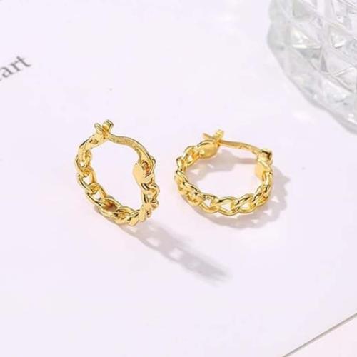 Boucles d'oreilles en acier titane, Placage de couleur d'or, pour femme & creux, Vendu par paire