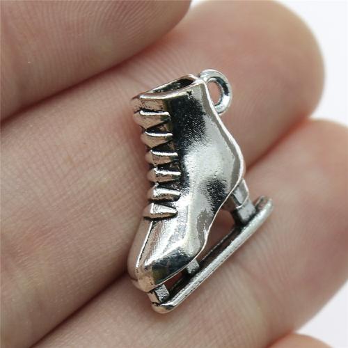 Zinklegierung Schuhe Anhänger, plattiert, DIY, keine, 21x18x6mm, verkauft von PC