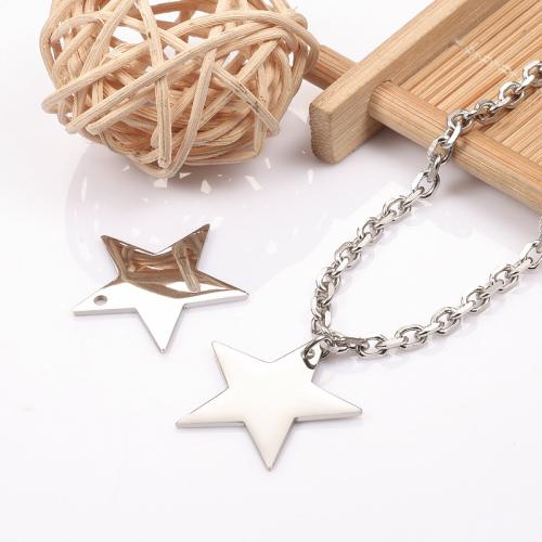 Stainless Steel Star Pendant, 304 Stainless Steel, DIY 