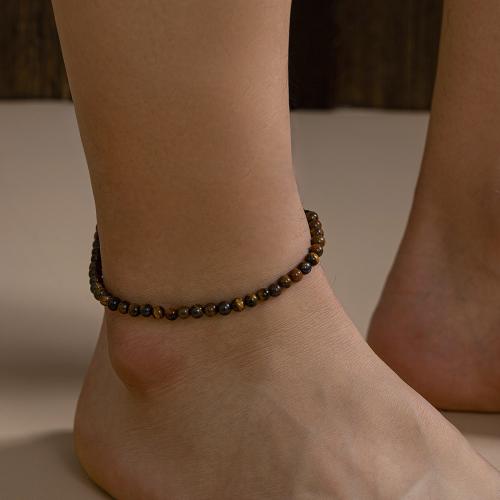 Fashion Jewelry Anklet, oeil de tigre, bijoux de mode, plus de couleurs à choisir, Vendu par PC