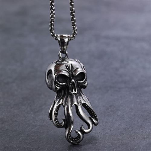 Zinc Alloy Necklace, Octopus, fashion jewelry & Unisex Approx 60 cm 