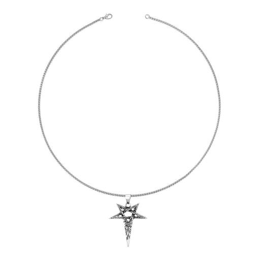 Collier en alliage de zinc, avec chaîne de fer, bijoux de mode & unisexe Environ 60 cm, Vendu par PC