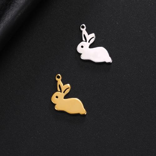 Stainless Steel Animal Pendants, 304 Stainless Steel, Rabbit, DIY [